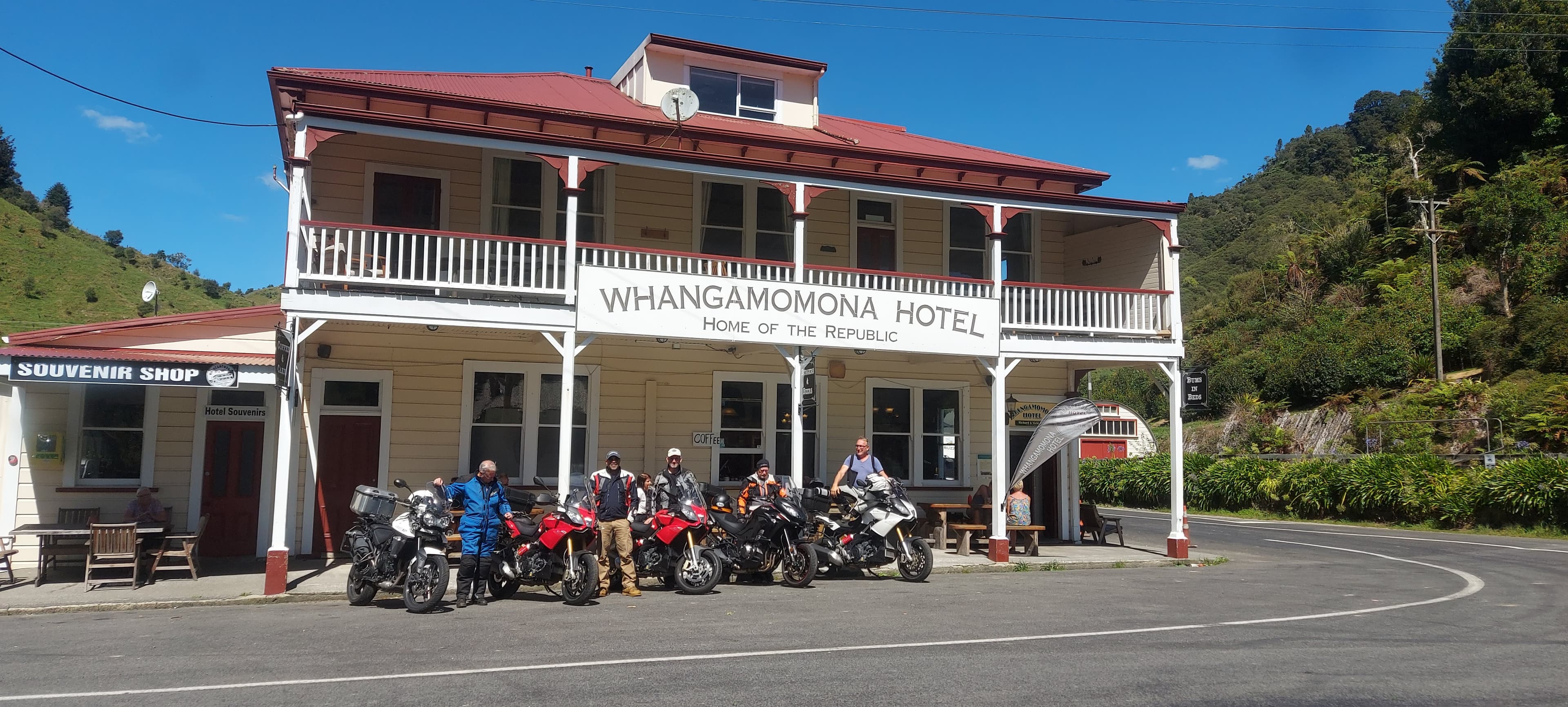Motorcycle in front of a lake